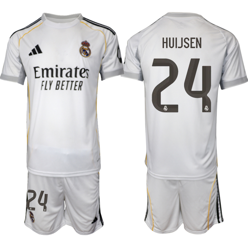 Men 2025-2026 Club Real Madrid home white #24 Soccer Jersey 01